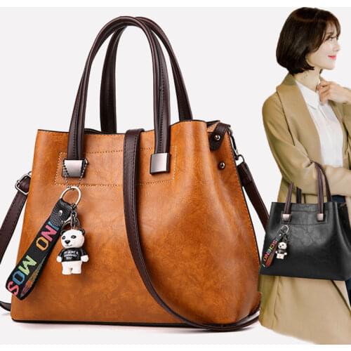 New Slung Handbag With Large Capacity and Three-Layer High-end Handbag PU Popular Shoulder Bag Temperament Fashion Mother Bag