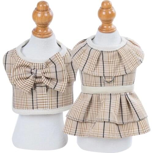 New Small Dog Vest Pet Elegant Dress Luxury Dog Clothes Medium Collar For Small Breeds Dogs Harness And Leash Cat Accessories