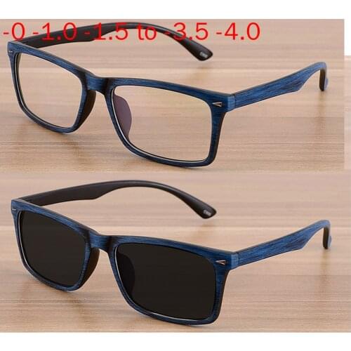 MINCL Myopia Nearsighted Glasses Women Men Sun Photochromic Lenses Luxury Blue Glasses Optical Eyeglasses Female NX