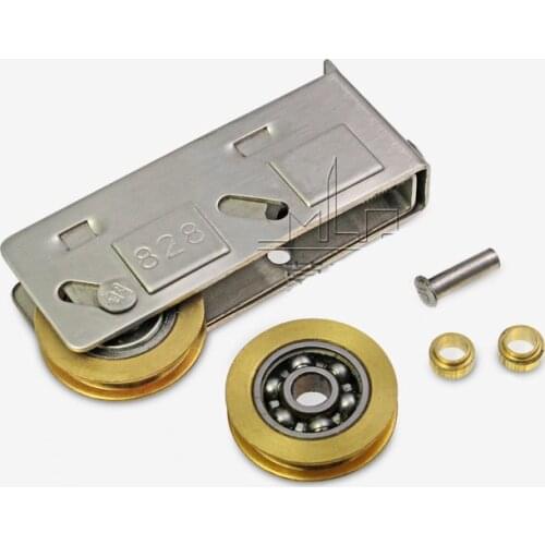 Model 828 window/door rollers/wheels,with bearing,stainless steel, copper pulley,groove,Durable,No rust,window hardware parts