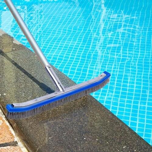 Swimming Pool Cleaning Brush Aluminum Backed Stainless Steel Brush Pool Cleaner Outdoor Hot Tubs Accessories Garden Supplies