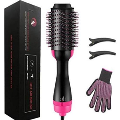 Hot Air Brush Hair Rotating Brush Multifunctional One Step Hair Dryer Big Round Brush Blow Dryer Hair Straighhtener Curler Comb