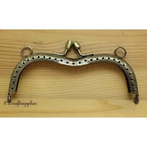 Bag purse metal frame sewing frame clasp 11 cm M shape anti bronze K12