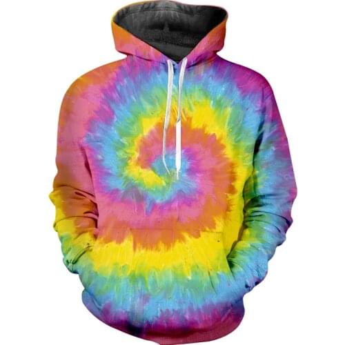 3D Tie Dye Hoodie Men / Women Spring Clothes Oversize Sweatshirt Mens Clothing Harajuku Pullover Hoody Print Casual Sportwear