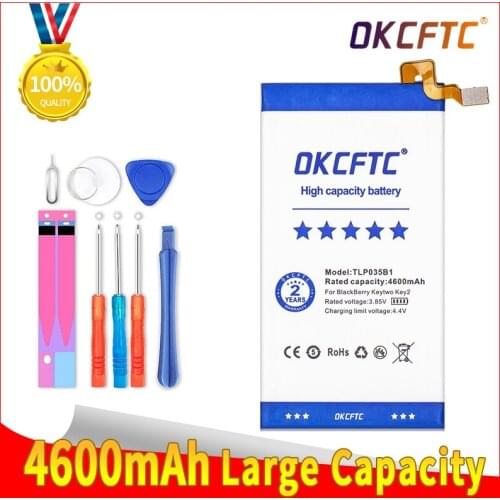 High Quality 4600mAh TLP035B1 Battery for BlackBerry Keytwo KEY2 Key 2 Smartphone New Original KiKiss Replacement Batteries
