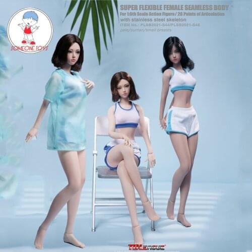 In stock TBLeague 1/6 Female soldier PLSB2021 S44 S45 S44A S45A Flexible Seamless Body with Head Sculpt Small bust Action Figure