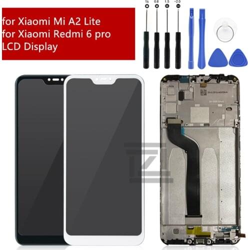 For Xiaomi Redmi 6 Pro/ Mi A2 Lite LCD With Frame Touch Screen Digitizer For Xiaomi Mi A2 lite LCD Display Replacement