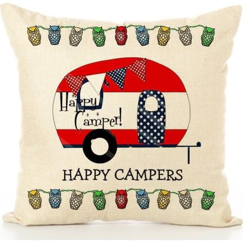 18*18 Inches Linen Cushion Suite Car Series Pillowcase Home Decoration Pillow Covers