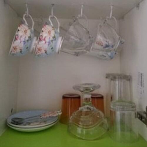 25 Pack Cup Hook Ceiling Hooks 2.8 Inches Finegood Vinyl Coated Screw-in Ceiling Hooks Cup Shouldered Hanger Cup Hooks