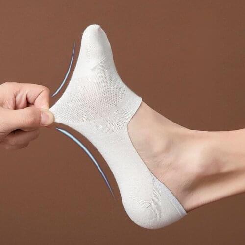 3pair/SET Men women ankle socks white invisible socks Summer breathable thin sport cotton socks Silicone antiskid boat socks