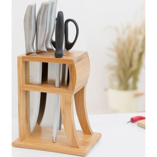 Bamboo Kitchen Tool Holde R-Shape Bamboo Tool Holder Multifunctional Bamboo Tool Holder Storage Frame
