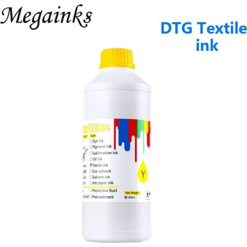 BK C M Y R G 1000ML Digital Textile Ink for Ricoh Gen5 XINGGUAN 1024 printhead for Ricoh printer