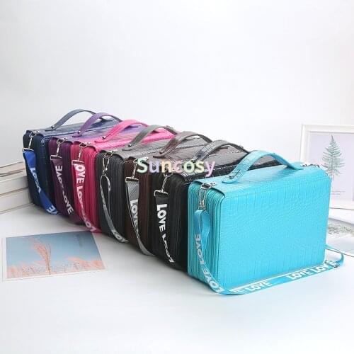 252 Slots Empty PU Pencil Case School supplies for Girls Boys, Large Capacity Pen Box Stationery Bag Kit Big Pencil folder Pouch