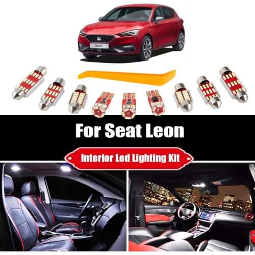 For Seat Leon Mk1 Mk2 Mk3 1 2 3 1M 1P 5F 1999-2018 Vehicle LED Map Dome Interior Light Kit Canbus Car Lighting Accessories