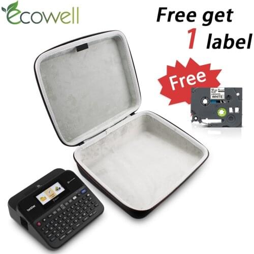 Ecowell Protective Label Maker case for Brother P-Touch PT-D600 PTD600 Printer EVA Protable Handbag carry box Tze 231 label tape