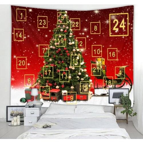 Christmas tapestry Christmas tree background wall hanging tapestry holiday decorations home party supplies decorative tapestries