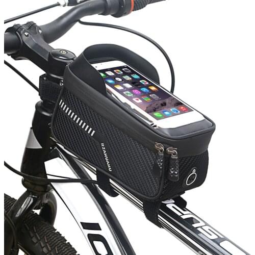 MTB Bike Top Tube Shell Cycling Pouch Bicycle Cycling Bags MTB Bike Front Frame Hard Shell Waterproof Holder Pouch