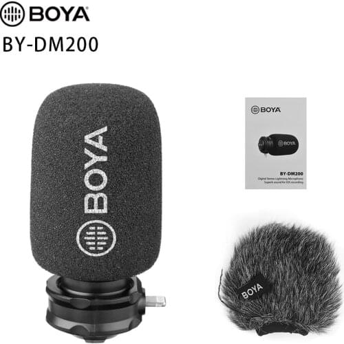 BOYA BY-DM200 Digital Stereo Cardioid Condenser Microphone MFI Certified Superb Sound for iOS Devices Recording for iPhone