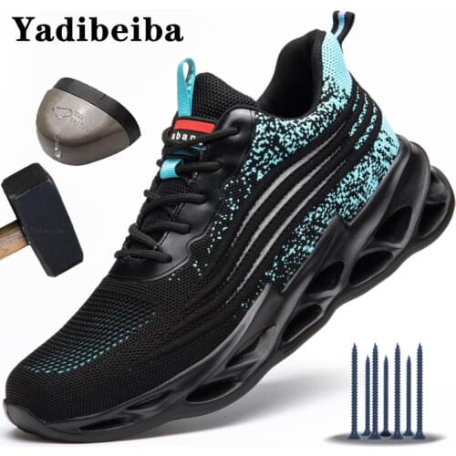 Lightweight Mens Safety Shoes Steel Toe Shoes Work Boots Puncture-Proof Safety Boots Work Shoes Sneakers Indestructible Shoes