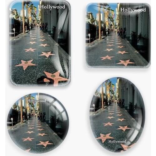 US California Avenue of stars of Hollywood Fridge Magnet World Tourist Souvenir glass Refrigerator Magnetic Stickers Home Decor