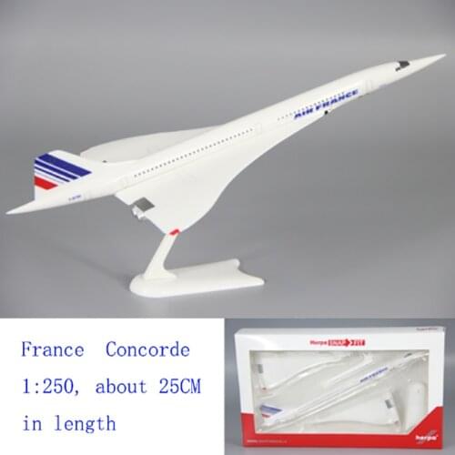 25CM 1/250 Scale Plane Concorde British Airline Air France Air Force One Model Airplane Toy Resin Airframe Aircraft Gift Display