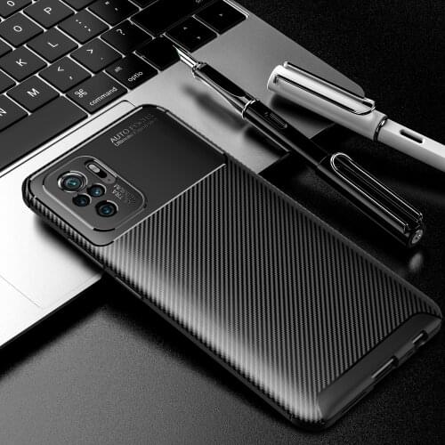 Soft Carbon Fiber Fitted Case for Xiaomi Redmi Note 10T 5G 9S 9C 9A 9T 10 10S POCO X3 NFC M3 Pro F3 Ultra Thin Matte Cover