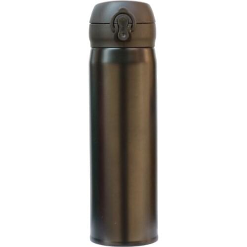 Wholesale colorful stainless steel water bottle with auto lid 500ML metal flask 100% BPA free