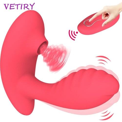 Wearable Sucking Vibrator For Women Sex Toys Panties Dildo Vibrator Vagina G Spot Clit Sucker Remote Control Clitoris Stimulator
