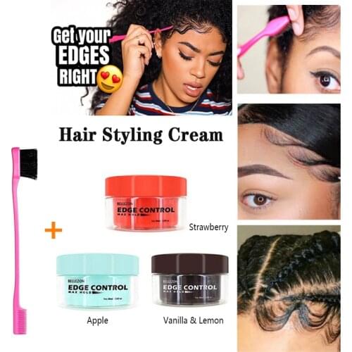 Professional Hair Oil Wax Cream Strong style Edge Control Hair Styling Cream Broken Hair Finishing Anti-Frizz Hair Fixative Gel