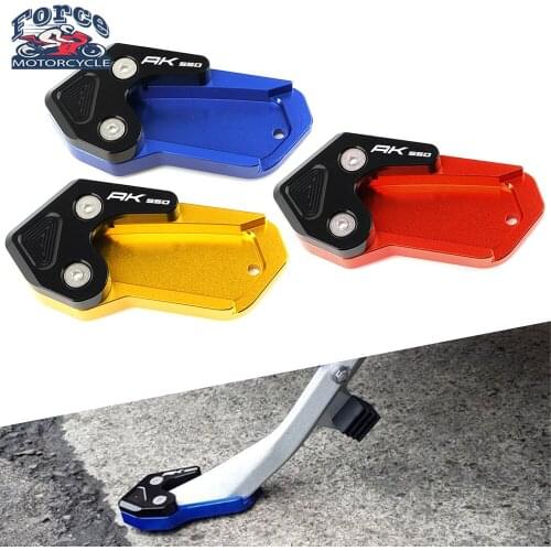 With logo AK500 Hot Deals Motorcycle Kickstand Extension Side Stand Plate Enlarger For KYMCO AK550 2017 2018 2019 2020