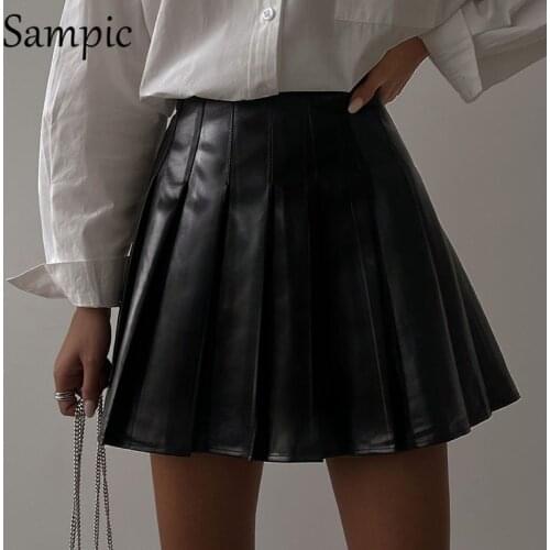 Женские кожаные юбки Sampic China At AliExpress