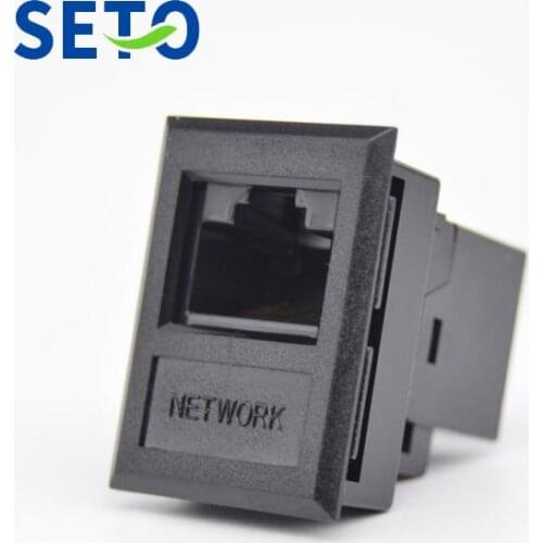 SeTo RJ45 Cat5e Network Lan Plug Module Black RJ45 Cat5e Keystone For Wall Plate Socket