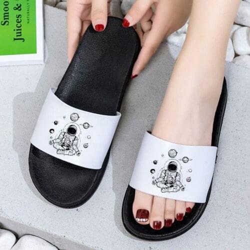 Astronaut Print Slippers 2021 New Summer Slippers Women Shoes Casual Flip Flops Slide Sandals Korean Version Indoor Slipper