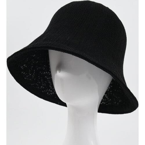 Hat Women Summer Sun Beach Knitted Wide Brim Breathable Holiday Accessory