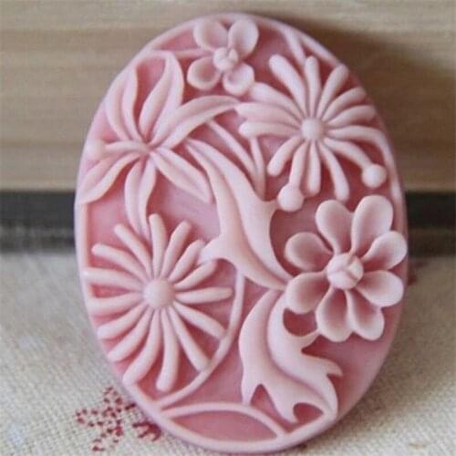 Oval Daisy Flower Pattern Silicone Fondant Cake Mold DIY Aromatherapy Plaster Decorating Molds Handmade Chocolate Candy Mould