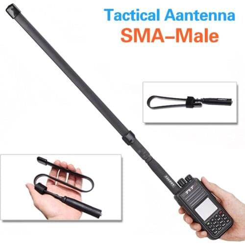 ABBREE SMA-Male Dual Band 144/430Mhz Foldable CS Tactical Antenna for Portable Radio TYT MD-2017 390 Wouxun KG-UV8D KG-UV9D Plus
