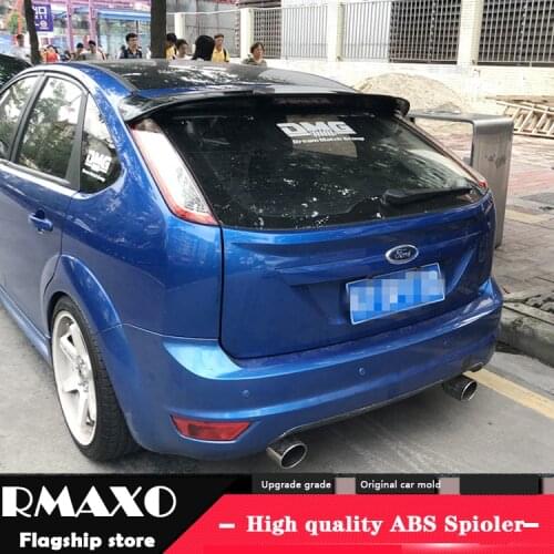 For Ford Focus Spoiler 2007-2011 Focus hatch-back High Quality ABS Material Car Rear Wing Primer Color Rear Spoiler