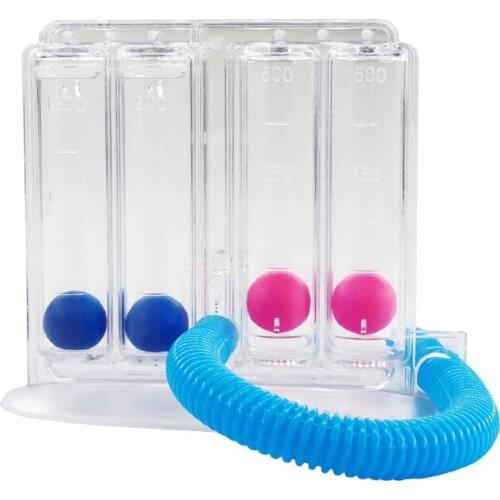 Breathing training device elderly pulmonary function exercise and rehabilitation equipment three-ball instrument