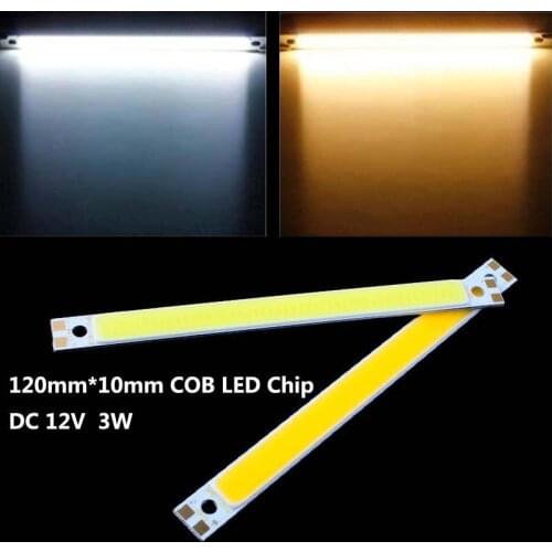 High Quality LED COB Light Strip 12V-13V 3W 120mm*10mm DIY LED COB For Home Outdoor Lamp Light Source 2pcs/lot Free Shipping