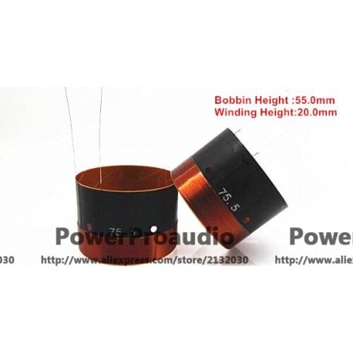 2 pcs High Quality 75.5mm woofer / loudspeaker / speaker voice coil with Hole