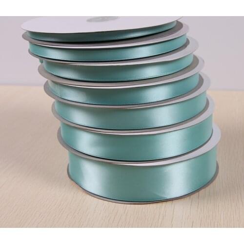 0.6/1/2/2.5/4/5cm wide 25yards/lot Aqua satin ribbons for needlework Decorative ribbon bows for gift silk tapes for hand work