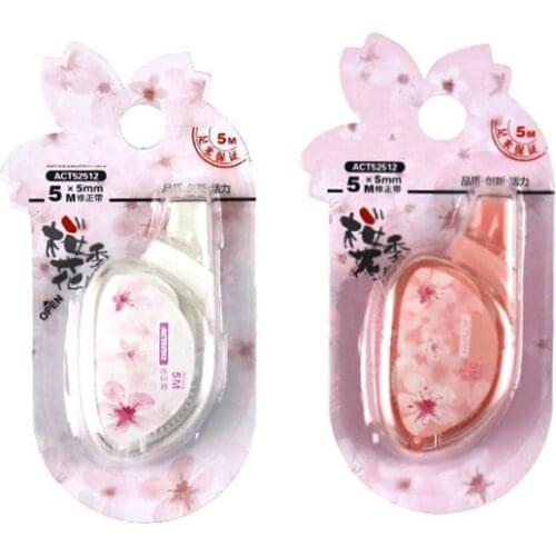 1PC Sakura Series 5M*5MM Correction Tape School Stationery Students Kawaii Mini Corrector Kids Writing Correction Supplies