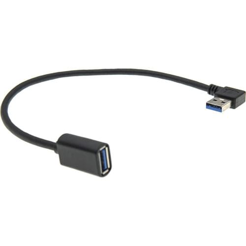 30CM USB Adapter Extension Cable Elbow Right Angle USB To USB Male To Female Data Cable 3.0 U Disk Keyboard Mouse Mobile Phone