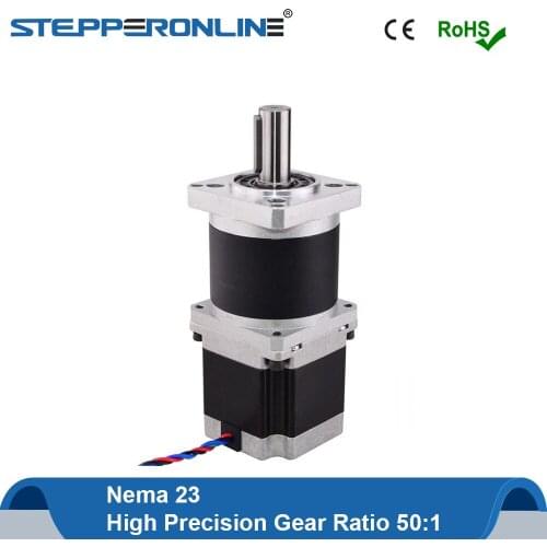 50:1 High Precision Planetary Gearbox Nema23 Stepper Motor 57 Motor Extruder 4-lead 2.8A L=56mm for 3D Printer