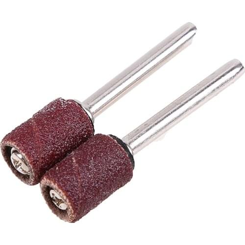 50x Sanding Bands Drums Sleeves 320 Grit + With 2 Mandrels For Rotary Tool