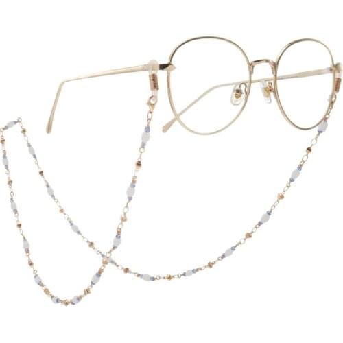 70CM Crystal Beads Sunglasses Lanyard Strap Necklace Eyeglass Multicolor Chain Cord For Reading