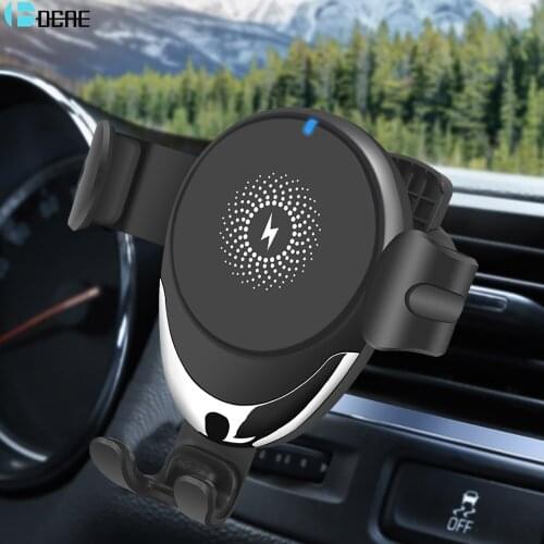 DCAE Qi Wireless Car Charger Gravity Sensor For iPhone 11 Pro X XS XR 8 Samsung S20 S10 Air Vent 10W Fast Charging Phone Holder