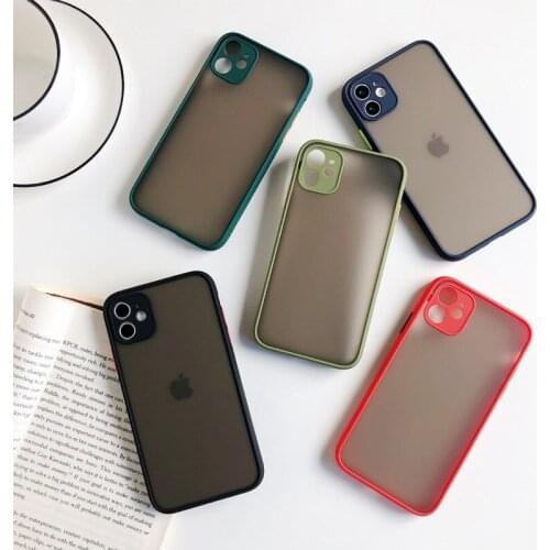 Luxury Transparent Matte Phone Case For iPhone 6 6S 7 8 Plus X XS 11 Pro Max XR Camera Protection Soft Cases Anti-fall Cover