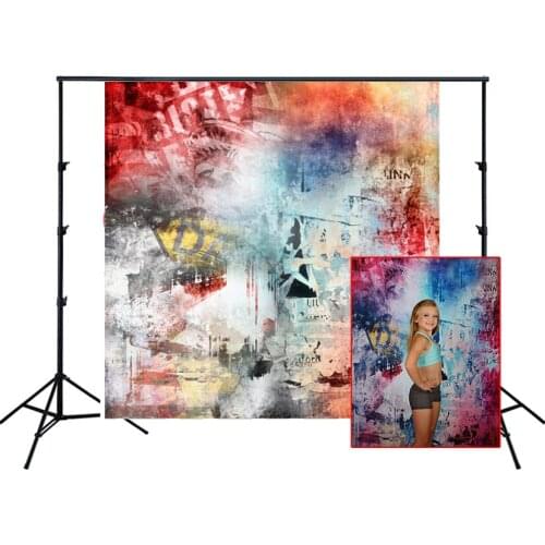 HUAYI Photography Backdrop Newborns Child Baby Birthday Photobooth Background Old Graffiti Brick Wall Photo Backdrop XT-3083