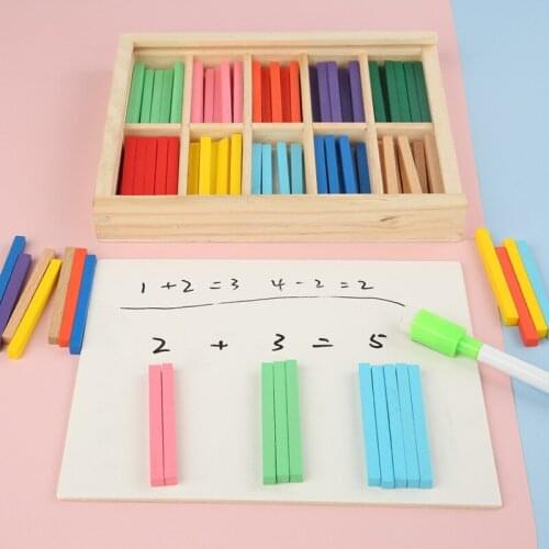 Montessori Toys Math Educational Wooden Toys For Children Early Learning Puzzle Kids Number Counting Sticks Teaching Aids Toy